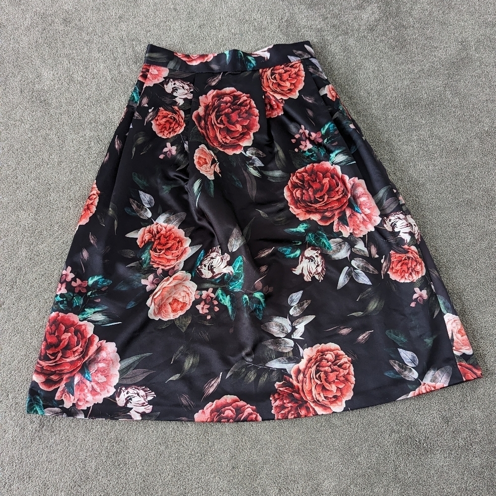 Marks & Spencer Women's Floral Sating Maxi Skirt Size 8